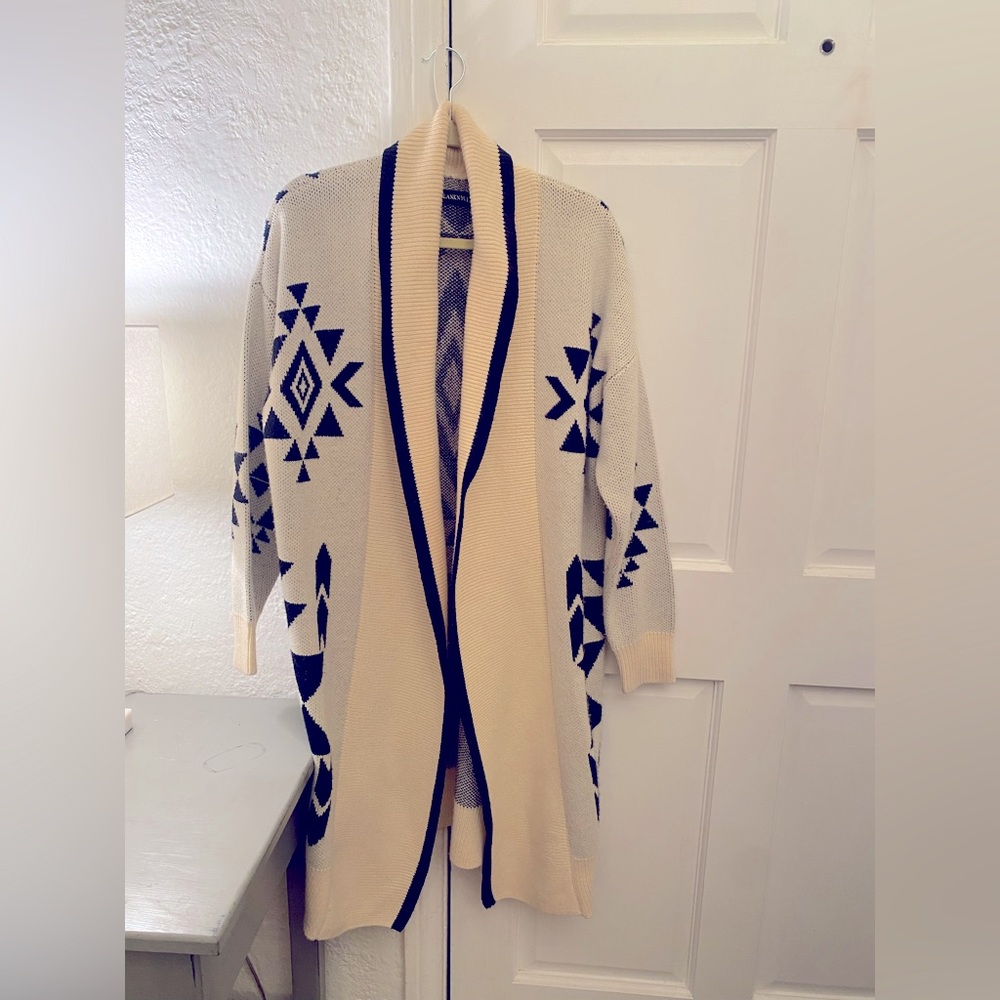BLANK NYC Navajo Sweater Duster, Size M